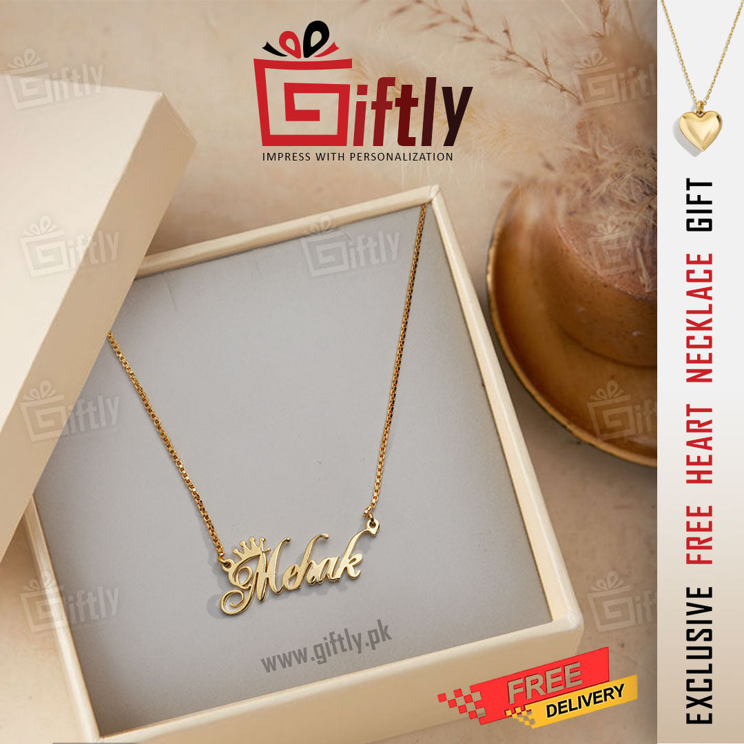 Customize Necklace + Free Heart Pendant with Premium Packaging