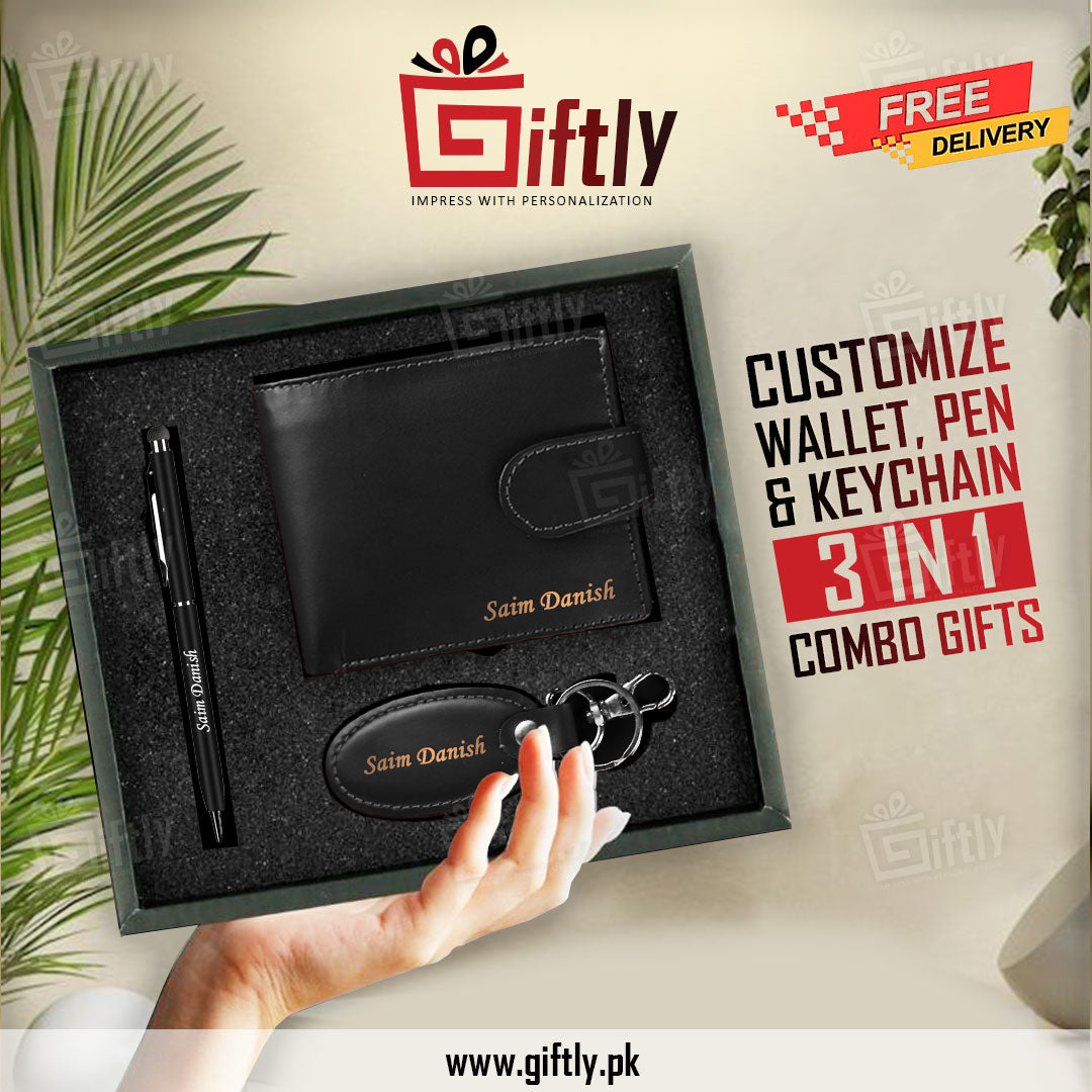 Customize Wallet, Keychain, and Pen with Premium Packaging