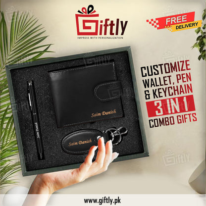 Customize Wallet, Keychain, and Pen with Premium Packaging