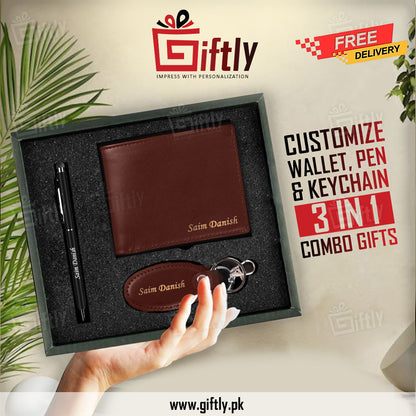 Customize Wallet, Keychain, and Pen with Premium Packaging