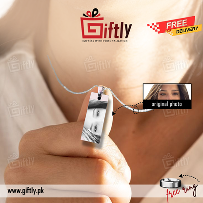 Customize Eye Necklace with Photo + Free Ring – A Unique Keepsake