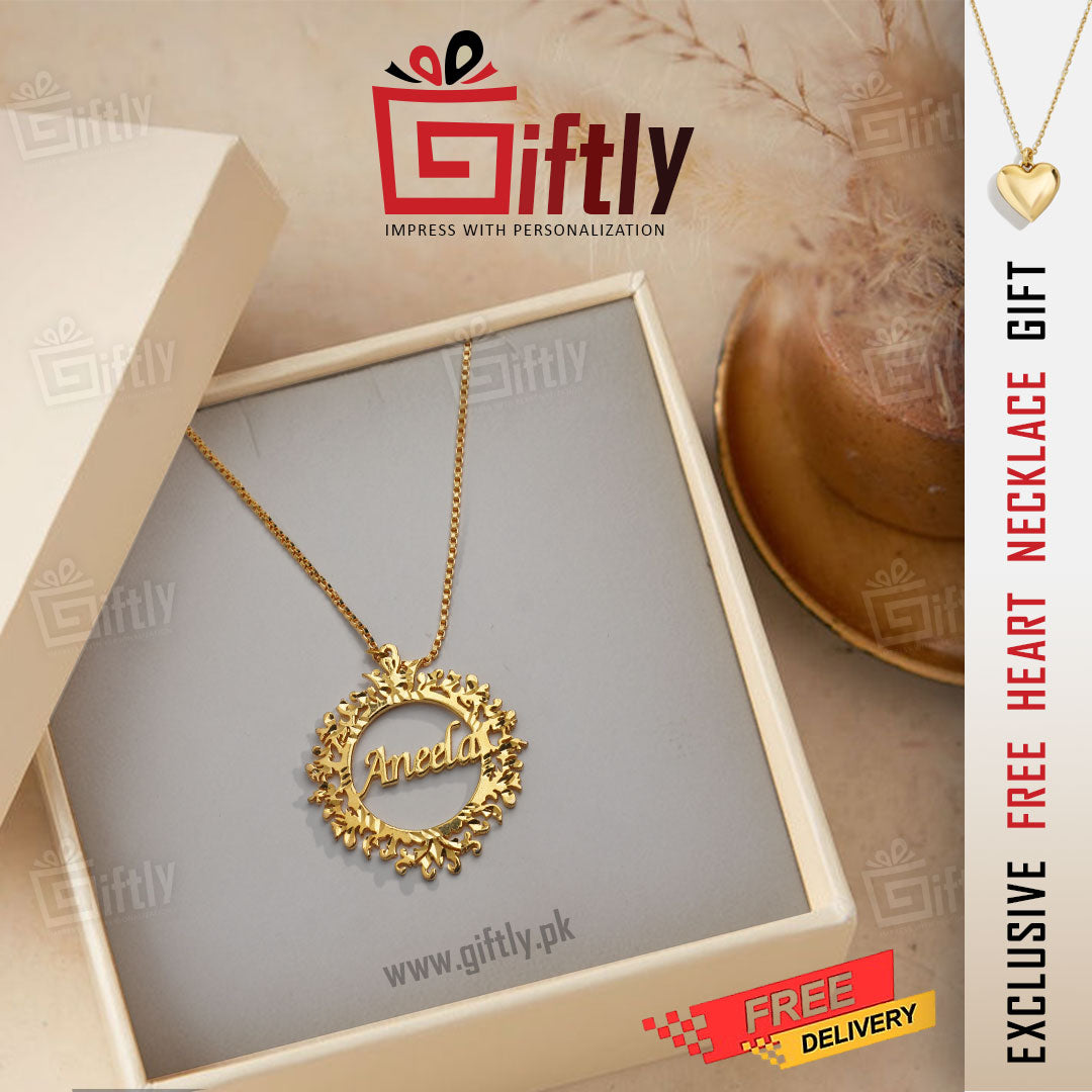 Customize Necklace + Free Heart Pendant with Premium Packaging