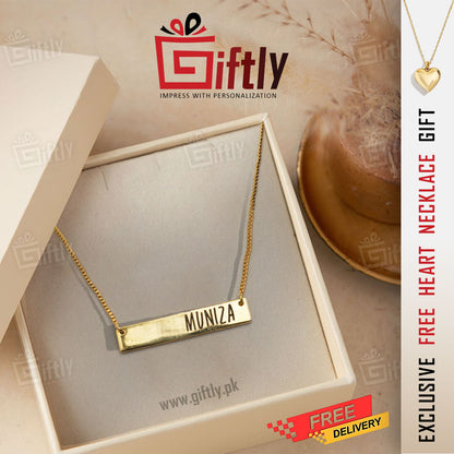 Customize Necklace + Free Heart Pendant with Premium Packaging