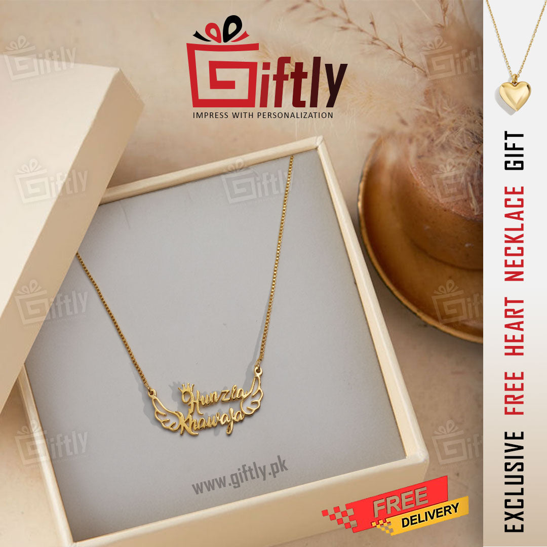 Customize Necklace + Free Heart Pendant with Premium Packaging